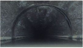Interior pipe image from a long-range inspection performed in 2016