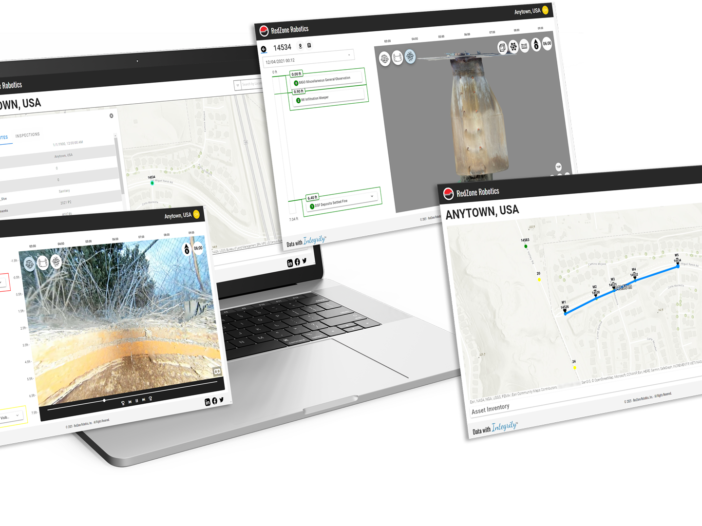 Integrity shown on a laptop with additional screenshots in the foreground